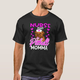 Nurse Pitbull Mum Dog Registered Rn Lpn Funny T-Shirt