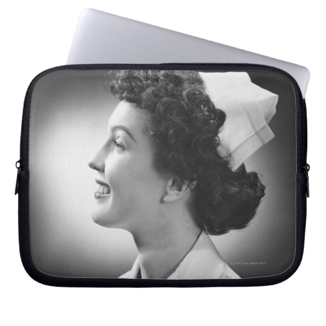 Nurse Posing Laptop Sleeve (Front)