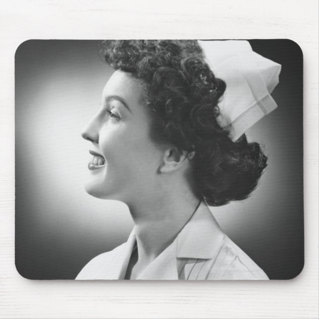 Nurse Posing Mouse Pad (Front)