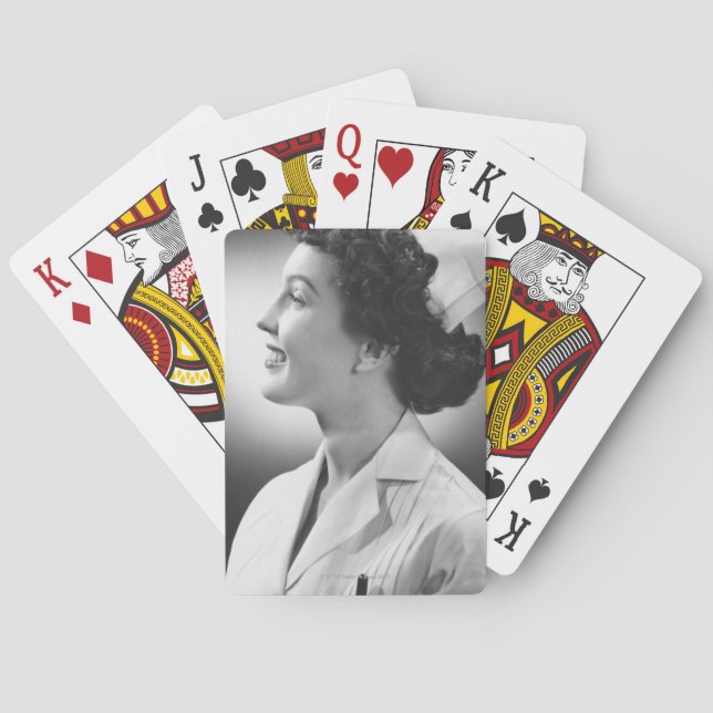 Nurse Posing Playing Cards (Back)