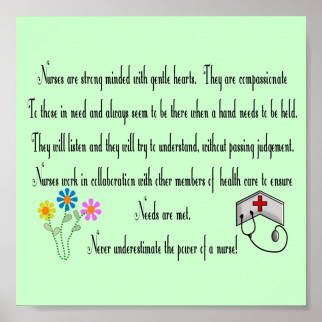 Nurse Poster "Power of a Nurse!" (Front)