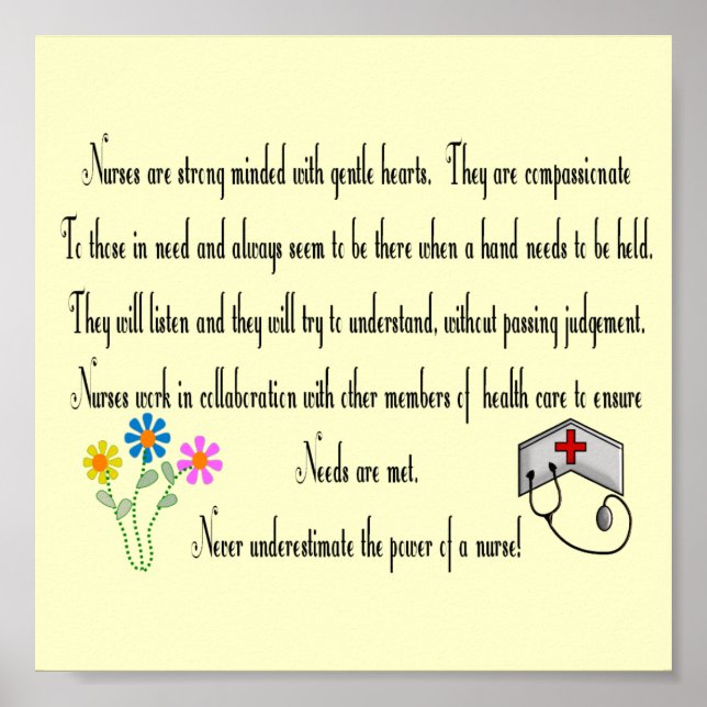 Nurse Poster "Power of a Nurse!" (Front)