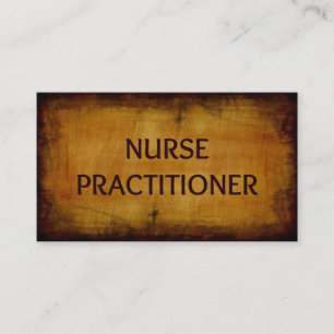 Nurse Practitioner Antique Brushed Business Card