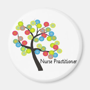 Nurse Practitioner Artsy Tree Design Gifts Magnet