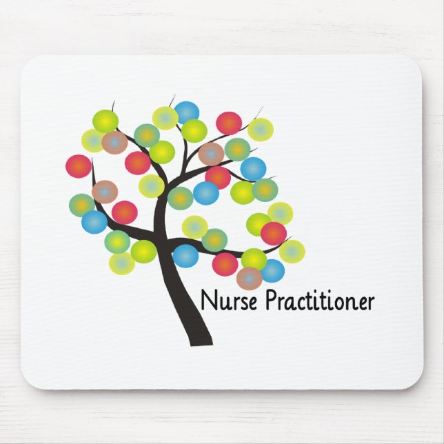 Nurse Practitioner Artsy Tree Design Gifts Mouse Pad (Front)