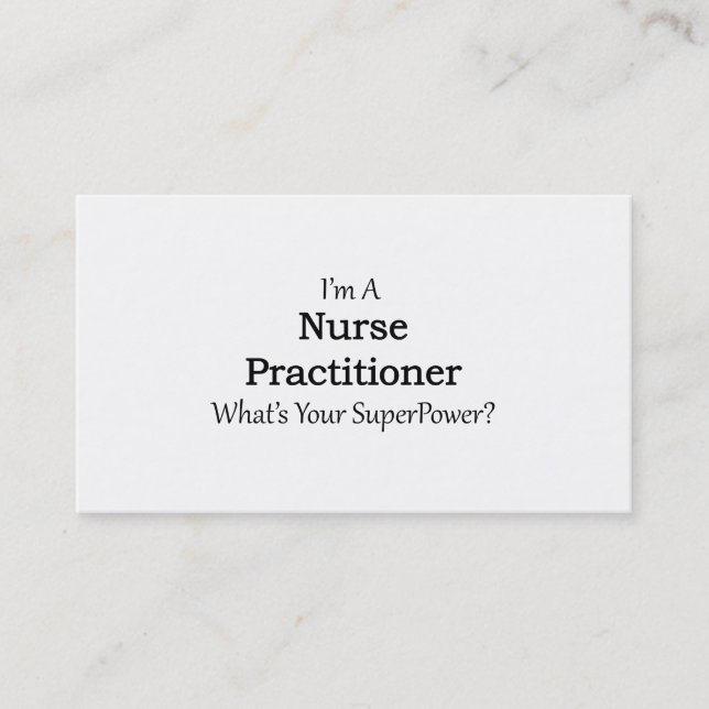 Nurse Practitioner Business Card (Front)