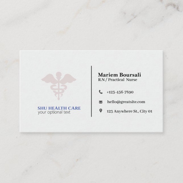 nurse practitioner business cards (Front)