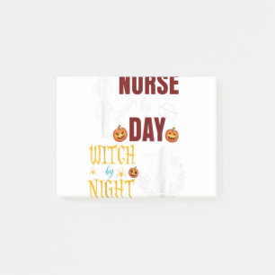 Nurse Practitioner By Day Witch By Night Halloween Post-it Notes