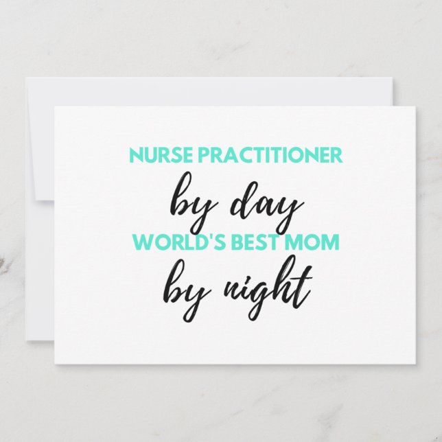 Nurse Practitioner By Day World's Best Mum 2 Holiday Card (Front)