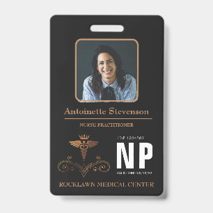 Nurse Practitioner Caduceus ID Badge