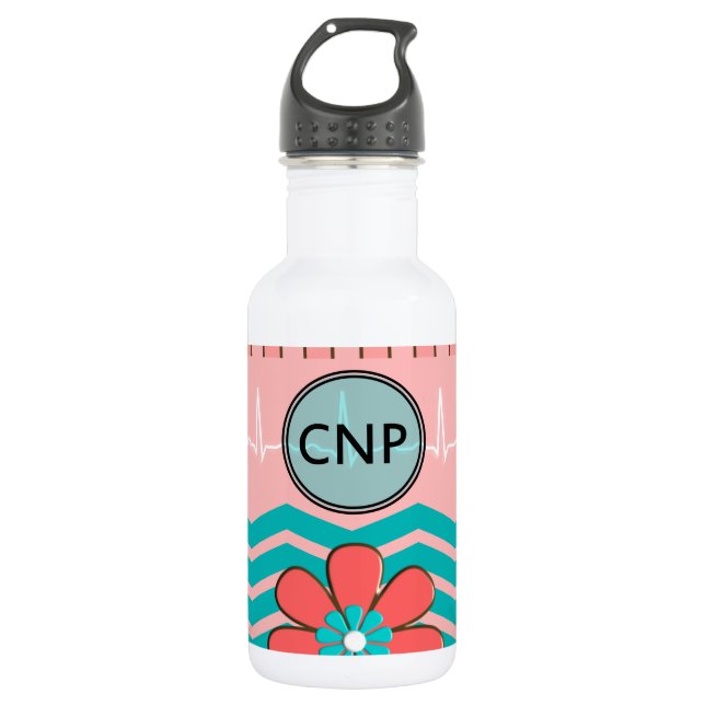 Nurse Practitioner Chevron Design 532 Ml Water Bottle (Front)