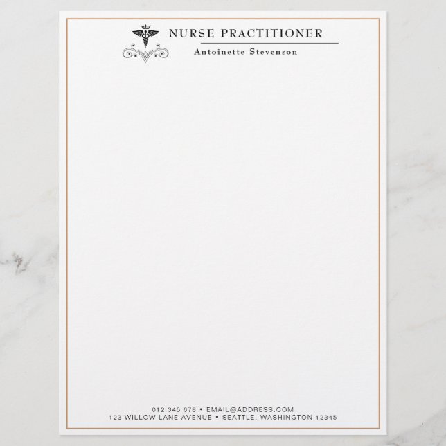 Nurse Practitioner Custom Letterhead (Front)