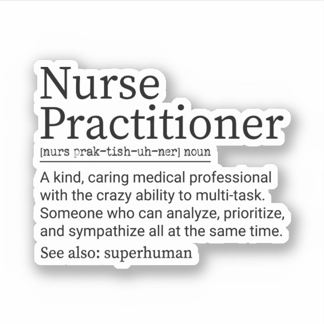 Nurse Practitioner Definition, Nurse Appreciation (Front)