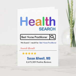 Nurse practitioner Funny Gift Best Dentist Thank You Card
