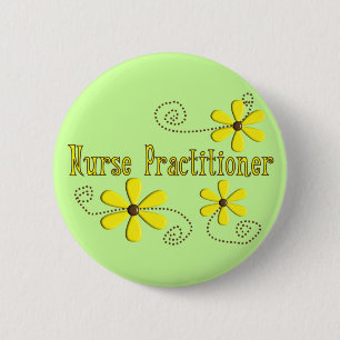 Nurse Practitioner Gifts Daisies Design 6 Cm Round Badge