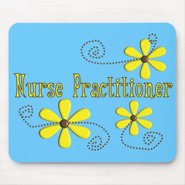 Nurse Practitioner Gifts Daisies Design Mouse Pad (Front)
