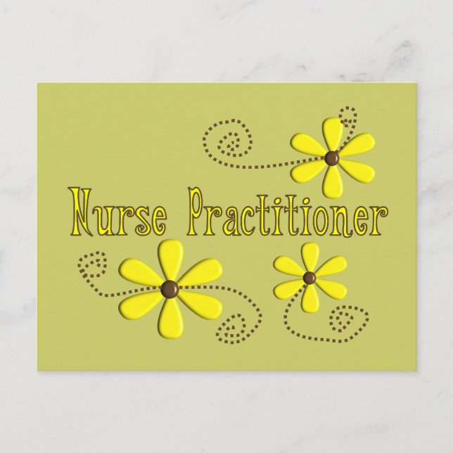 Nurse Practitioner Gifts Daisies Design Postcard (Front)