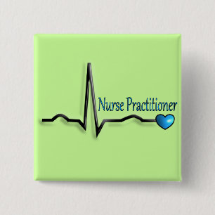 Nurse Practitioner Gifts QRS Design 15 Cm Square Badge