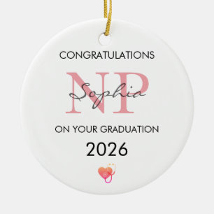 Nurse Practitioner Graduation Personalised 2026 Ceramic Tree Decoration