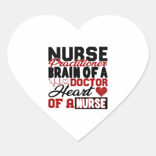 Nurse Practitioner Heart Shirt Sticker