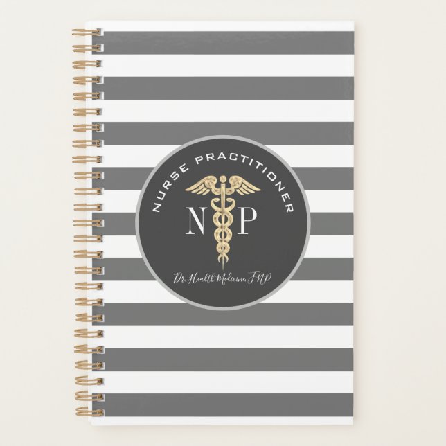 Nurse Practitioner Medical Grey Personalised Planner (Front)