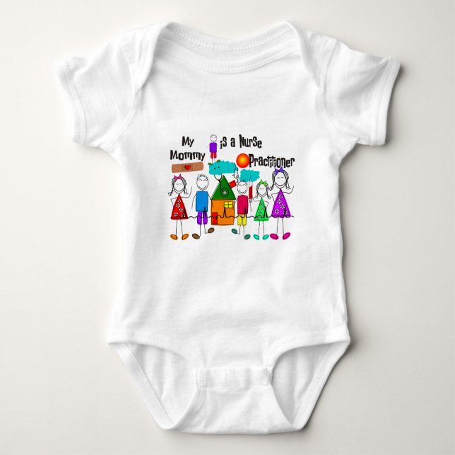 Nurse Practitioner Mummy Baby Bodysuit (Front)