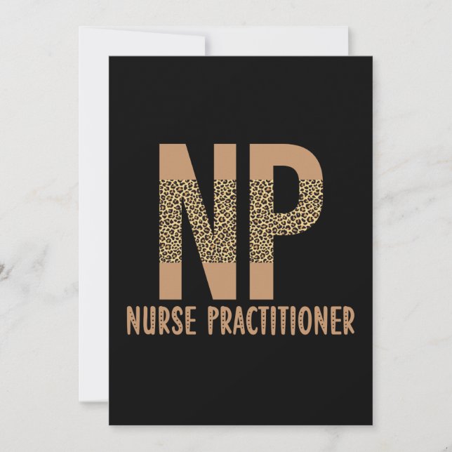 Nurse Practitioner NP nurse appreciation cheetah (Front)