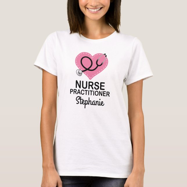 Nurse Practitioner Personalised Ladies T-shirt (Front)