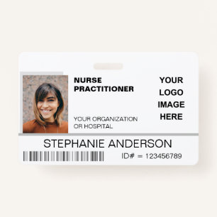 Nurse Practitioner Photo ID Hospital Logo Medical ID Badge