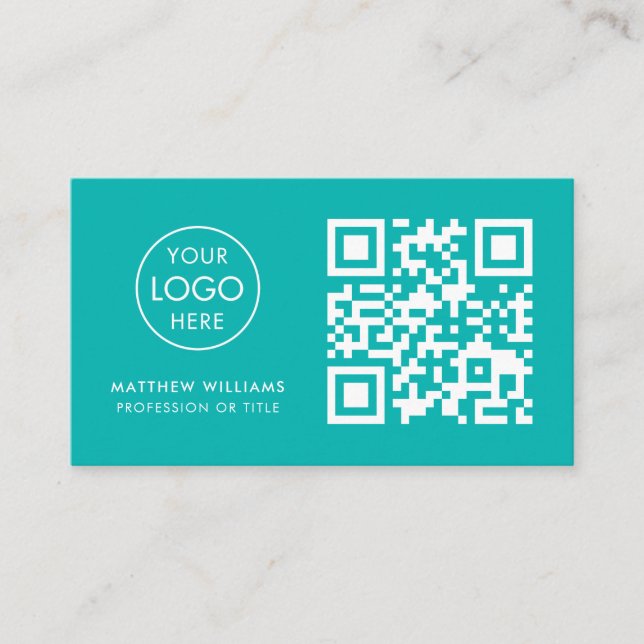 Nurse Practitioner Professional QR Code Logo Business Card (Front)