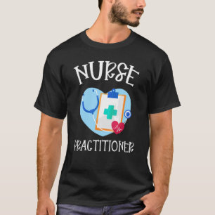 Nurse Practitioner Rn Stethoscope Heart Registered T-Shirt