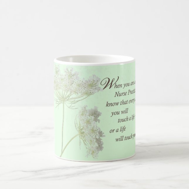 Nurse Practitioner Touch Lives Wildflower Coffee Mug (Center)