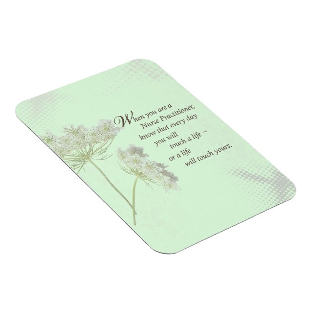 Nurse Practitioner Touch Lives Wildflower Magnet (Right Side)