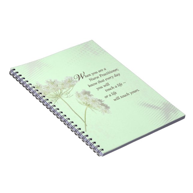 Nurse Practitioner Touch Lives Wildflower Notebook (Right Side)