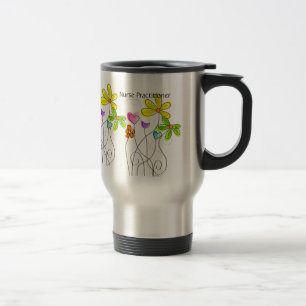 Nurse Practitioner Travel Mug Floral 2
