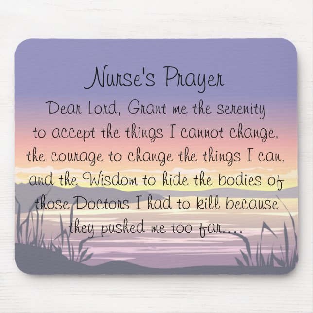 Nurse Prayer Mouse Pad (Front)