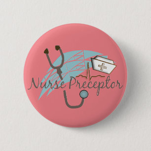 Nurse Preceptor Pink 6 Cm Round Badge