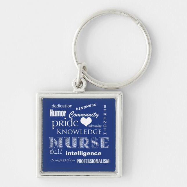 Nurse Pride-Attributes/Blueberry Key Ring (Front)
