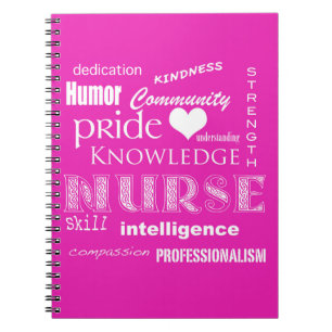 Nurse Pride-Attributes/Pink Spiral Notebook