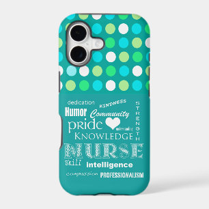 Nurse Pride-Attributes/Turquoise Blue/Polkadots