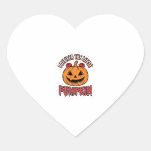 Nurse Pumpkin Halloween Delivery Shirt Design_1 Heart Sticker