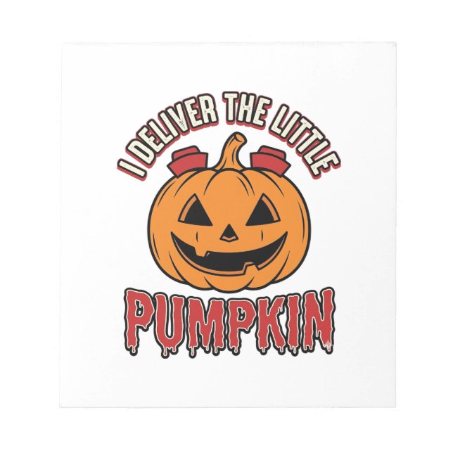 Nurse Pumpkin Halloween Delivery Shirt Design_1 Notepad (Front)