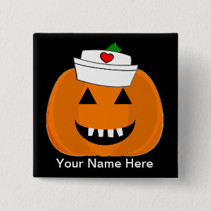 Nurse Pumpkin Name Badge Hand Turkey