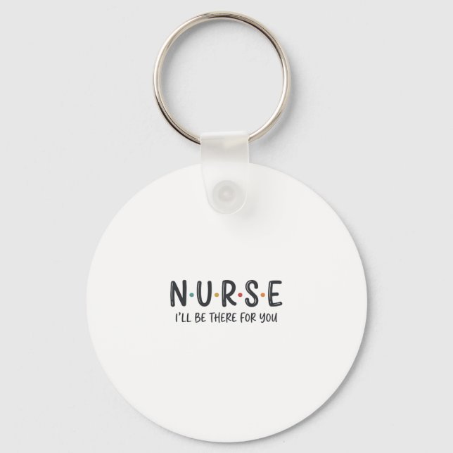 Nurse Quote Shirt Design Vector Graphic_1 Key Ring (Front)