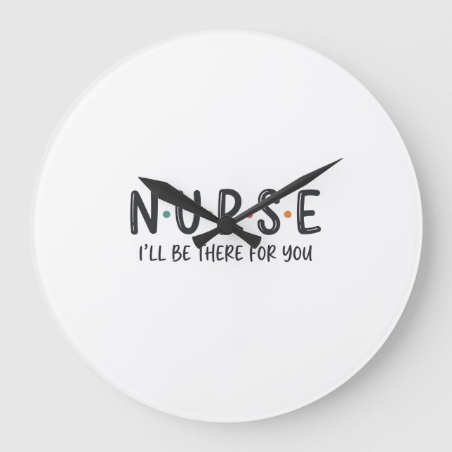 Nurse Quote Shirt Design Vector Graphic_1 Large Clock (Front)