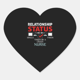 Nurse Relationship Status Heart Sticker