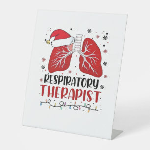 Nurse Respiratory Therapist Christmas, Lung Christ Pedestal Sign