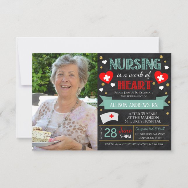 Nurse Retirement Celebration Invitation (Front)