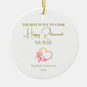 Nurse Retirement Gift Best Is Yet to Come Ceramic Tree Decoration