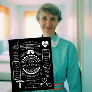 nurse retirement gift for boss, long service plaque